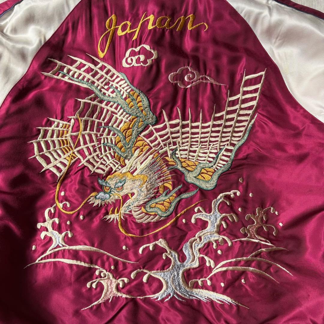 TAILOR TOYO TT11936 スカジャン 鷹 龍 パープル レッド