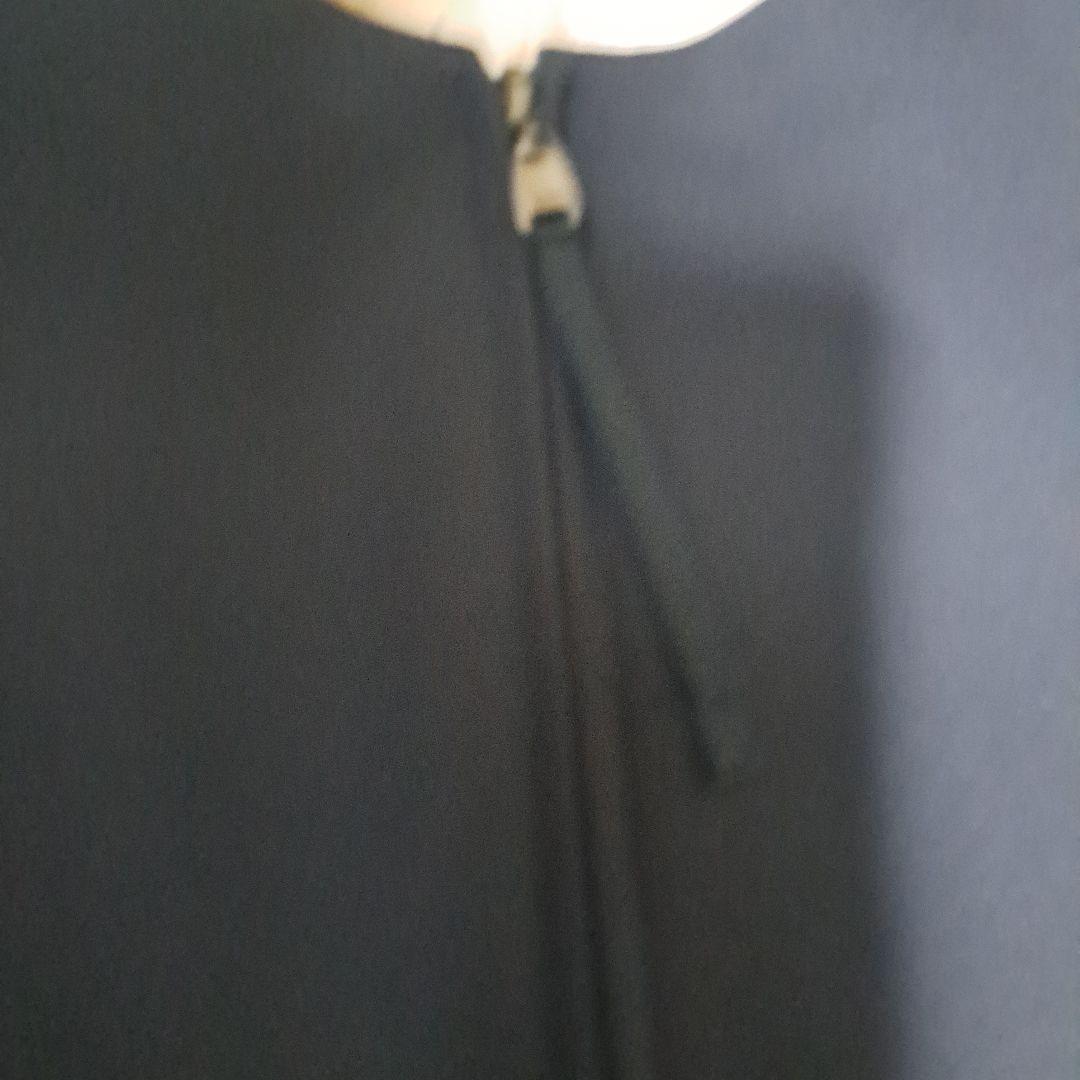 フォクシーニューヨークネイビー Vネック 七分袖ワンピース