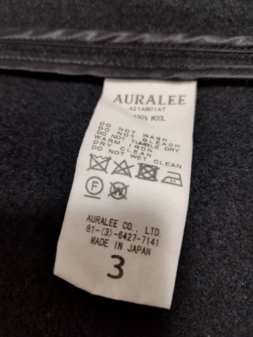 AURALEE ウールジップアップブルゾン　3