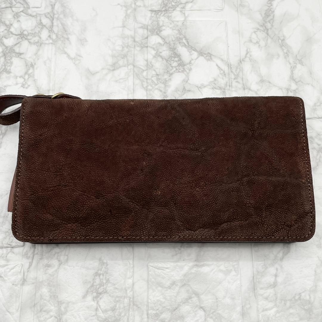 未使用級✨KC’s ケイシイズ　長財布　エレファントレザー 本革 ブラウン