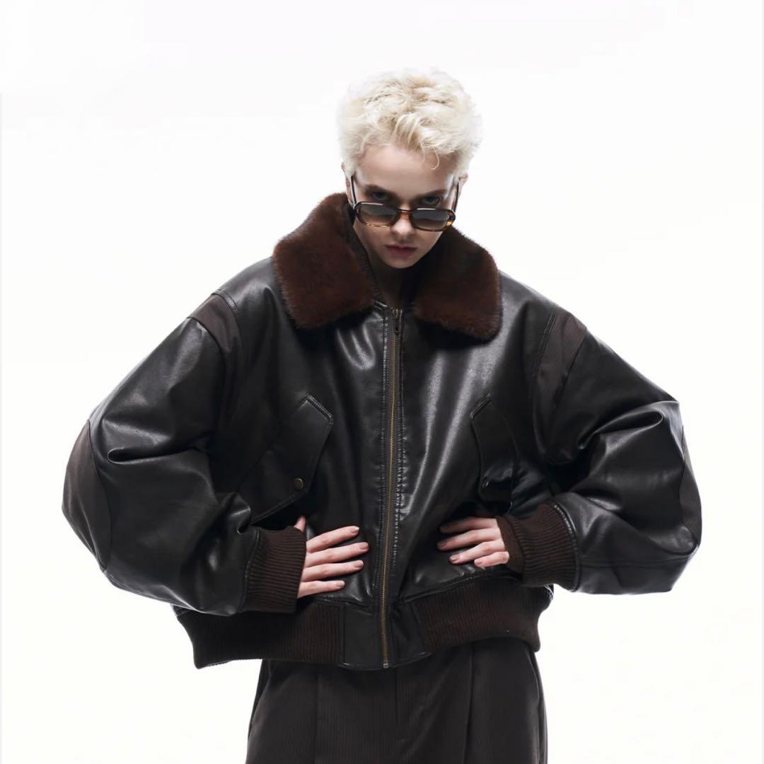 ジャケット・アウター ILEAN 2WAY VOLUME FLIGHT JACKET