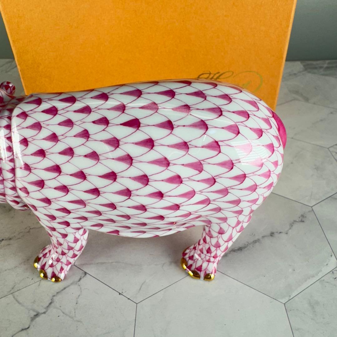 DA1292 ヘレンド　herend カバ 置物　陶器