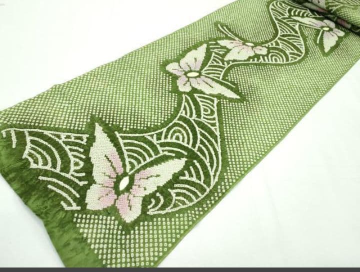 有松鳴海絞り反物（湯のし、色止め済）