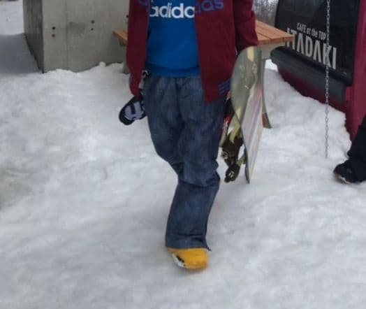 スノーボードウェア、デニム柄パンツメンズM美品