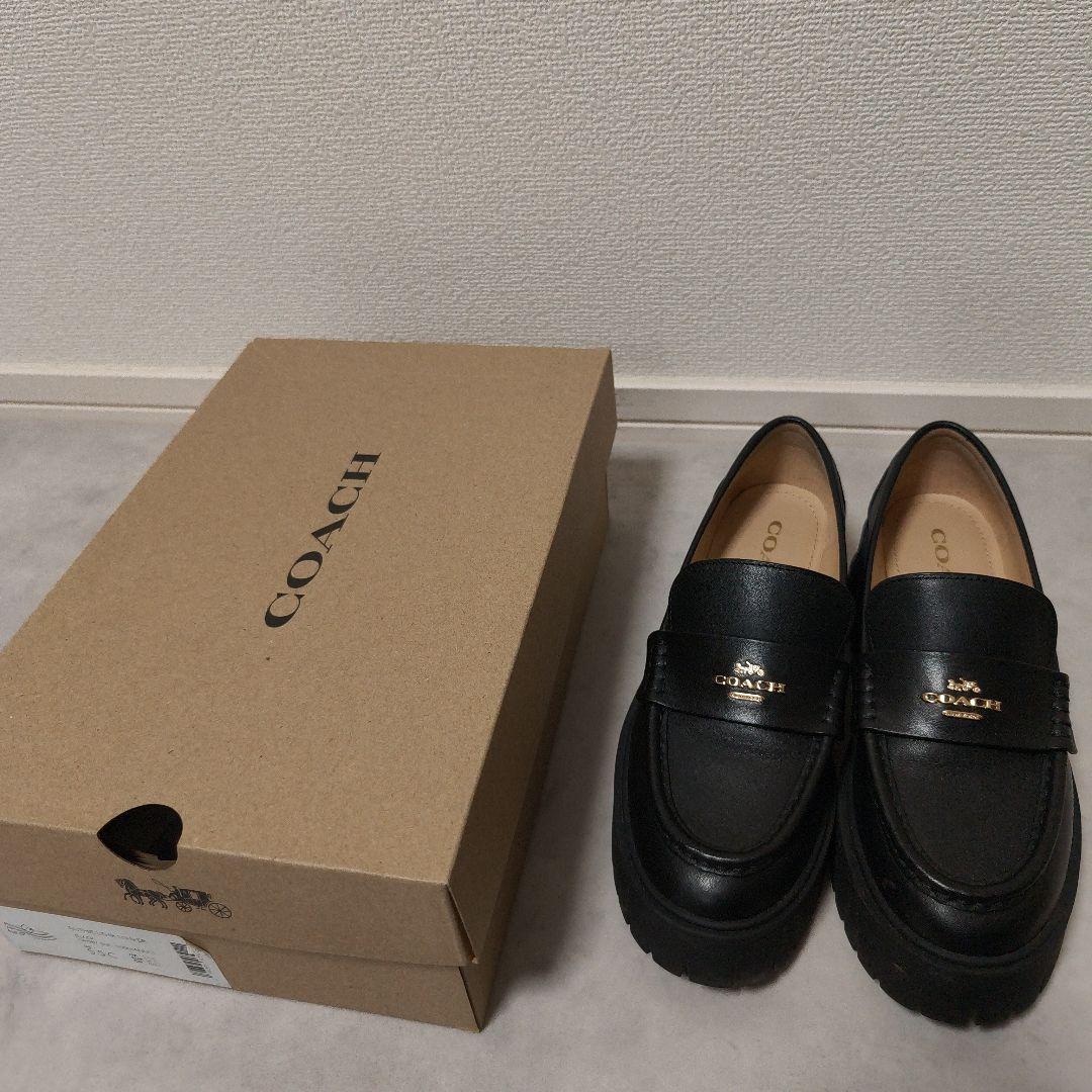 COACH ルーシー 厚底ローファー 22.5cm