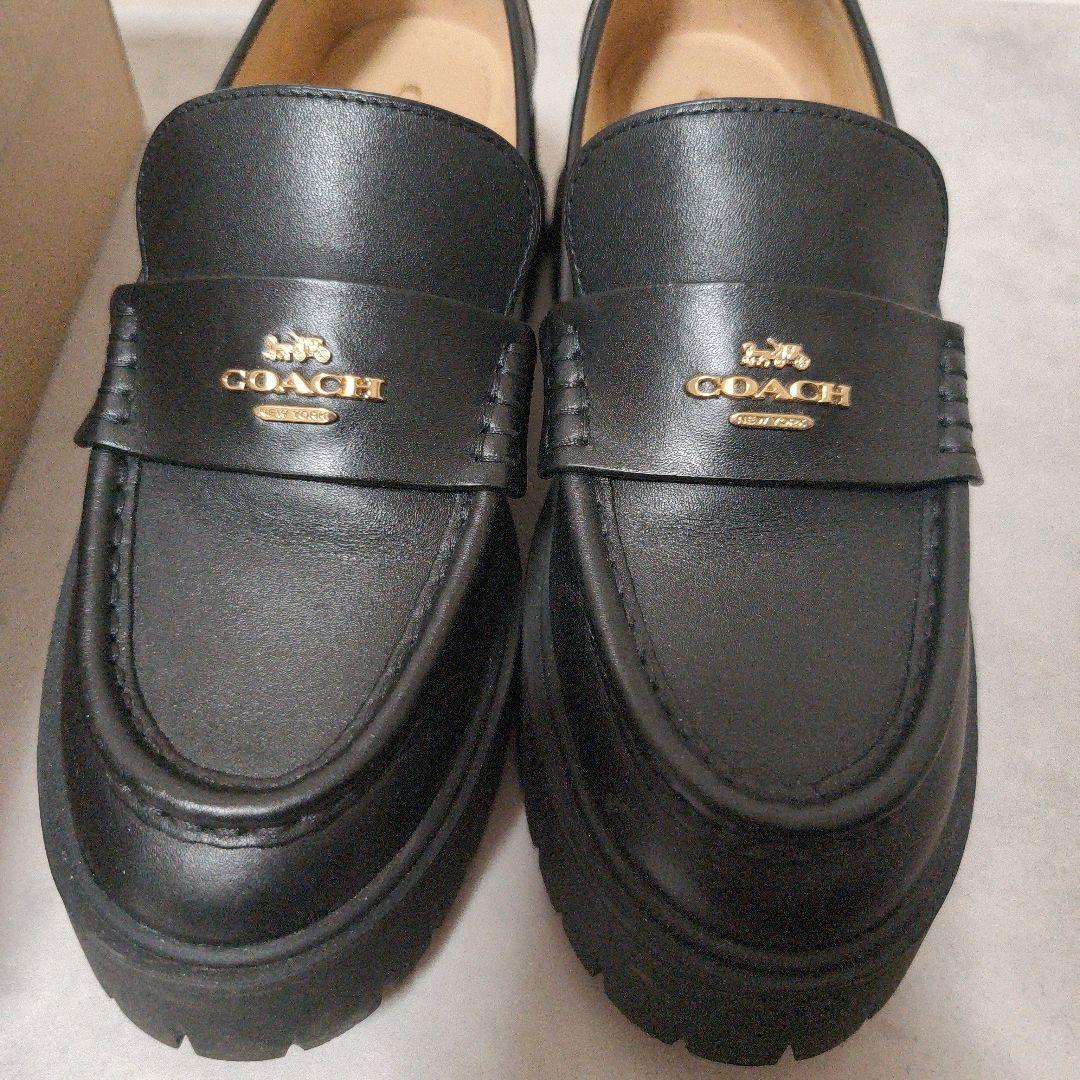 COACH ルーシー 厚底ローファー 22.5cm