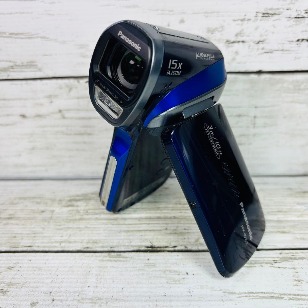 【動作良好】Panasonic デジタルムービーカメラHX-WA2 ブルー