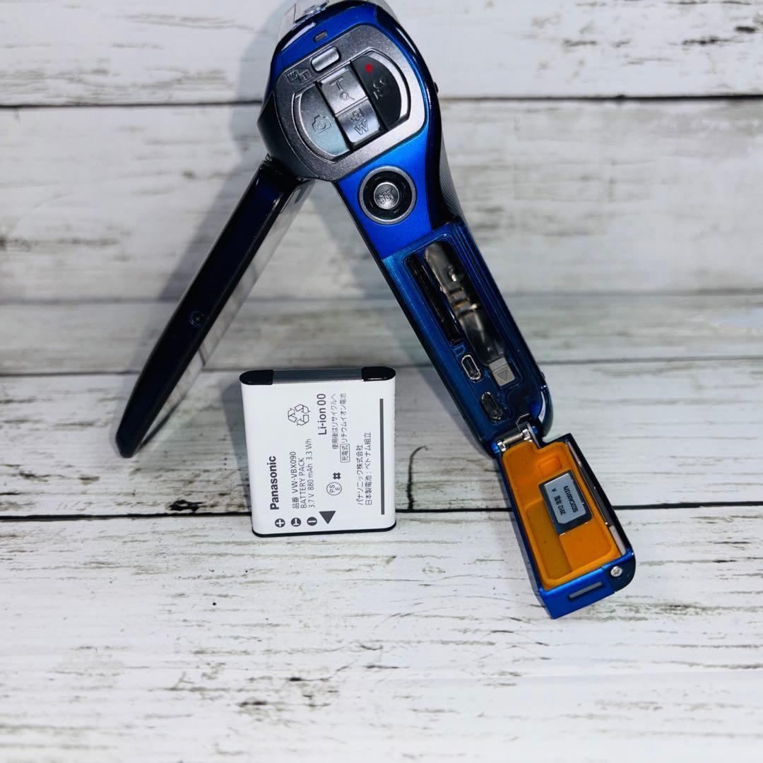 【動作良好】Panasonic デジタルムービーカメラHX-WA2 ブルー
