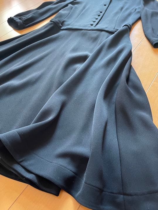 フォクシー　ブラックワンピース　袖付　40 卒業式　入学式