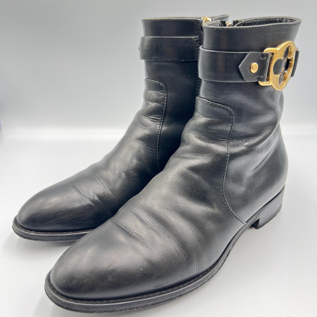 【綺麗】ルイヴィトン ショートブーツ モノグラムフラワー 23.5cm LVロゴ
