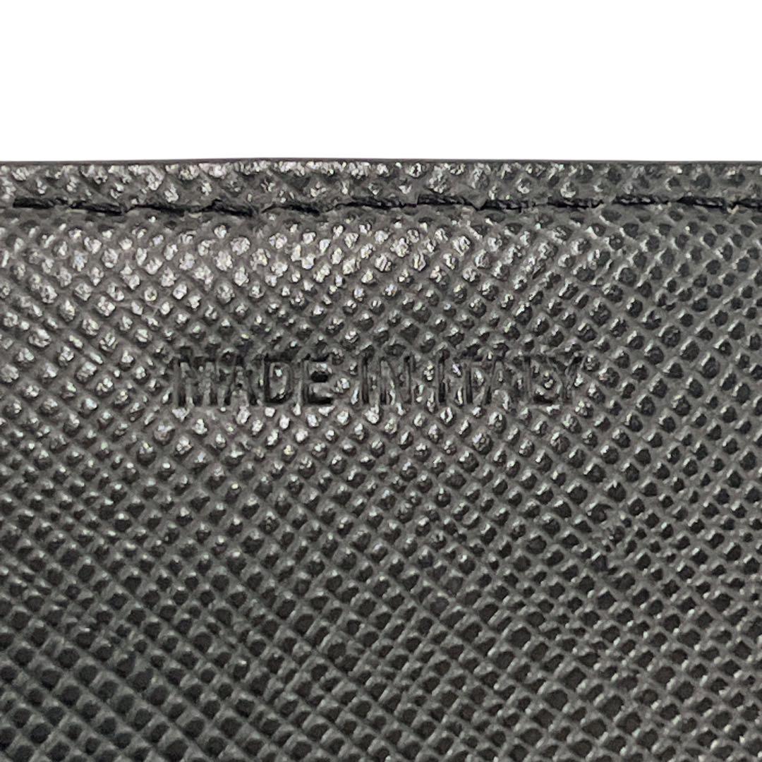 プラダ　長財布　三角ロゴプレート　ロングウォレット　ブラック　ナイロン　レザー