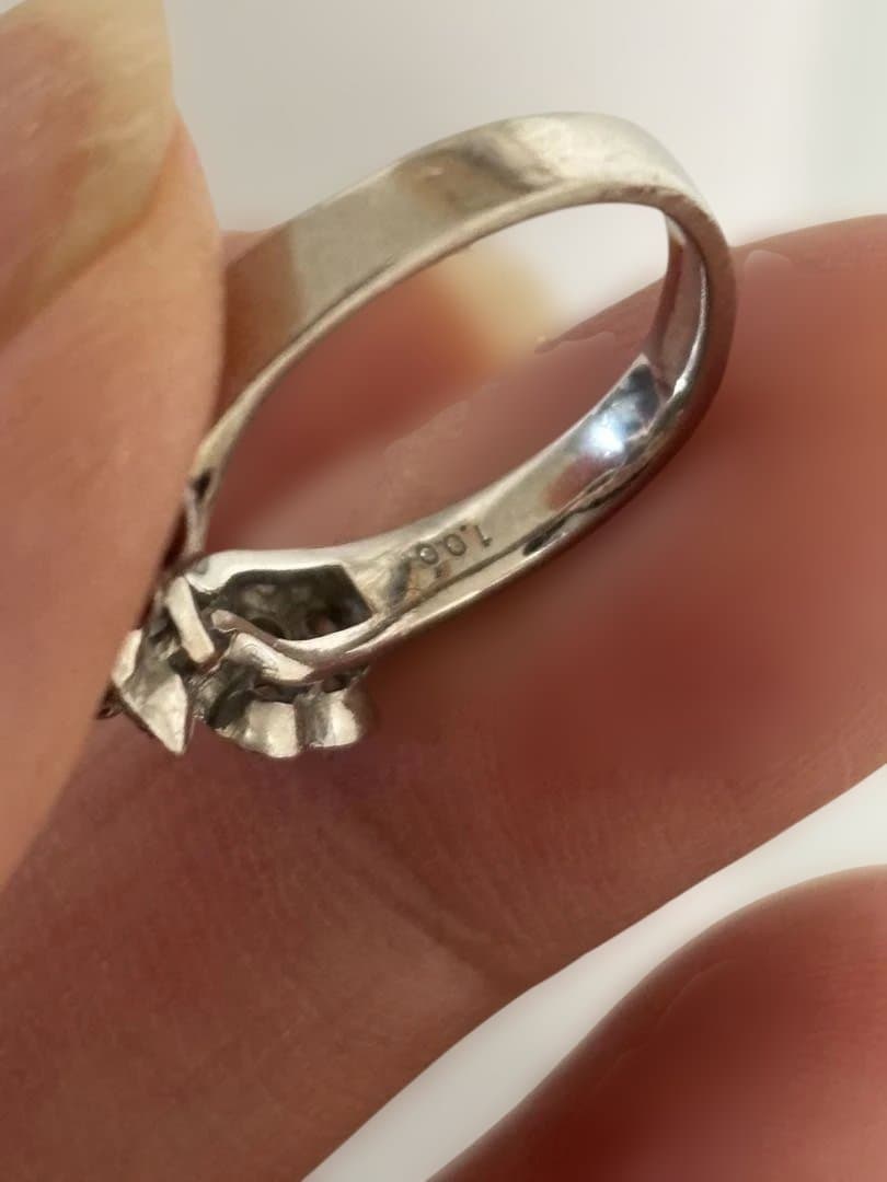 プラチナ900 花モチーフ リング