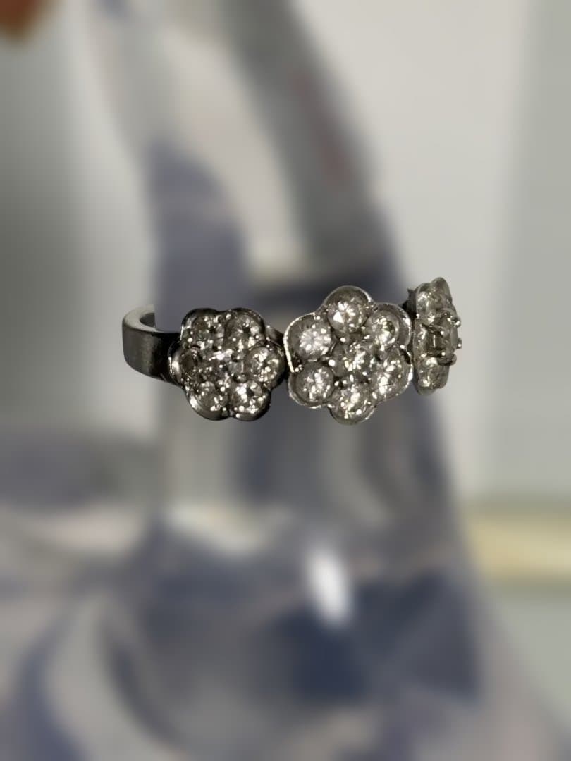 プラチナ900 花モチーフ リング