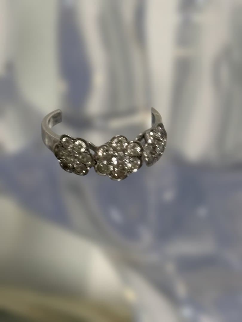 プラチナ900 花モチーフ リング