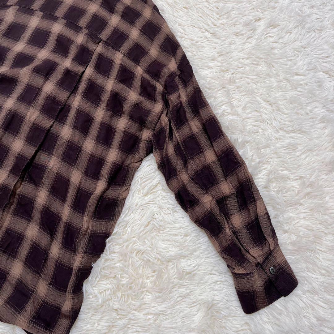 RIVE DROITE ウォッシュドチェックシャツ　ベージュ