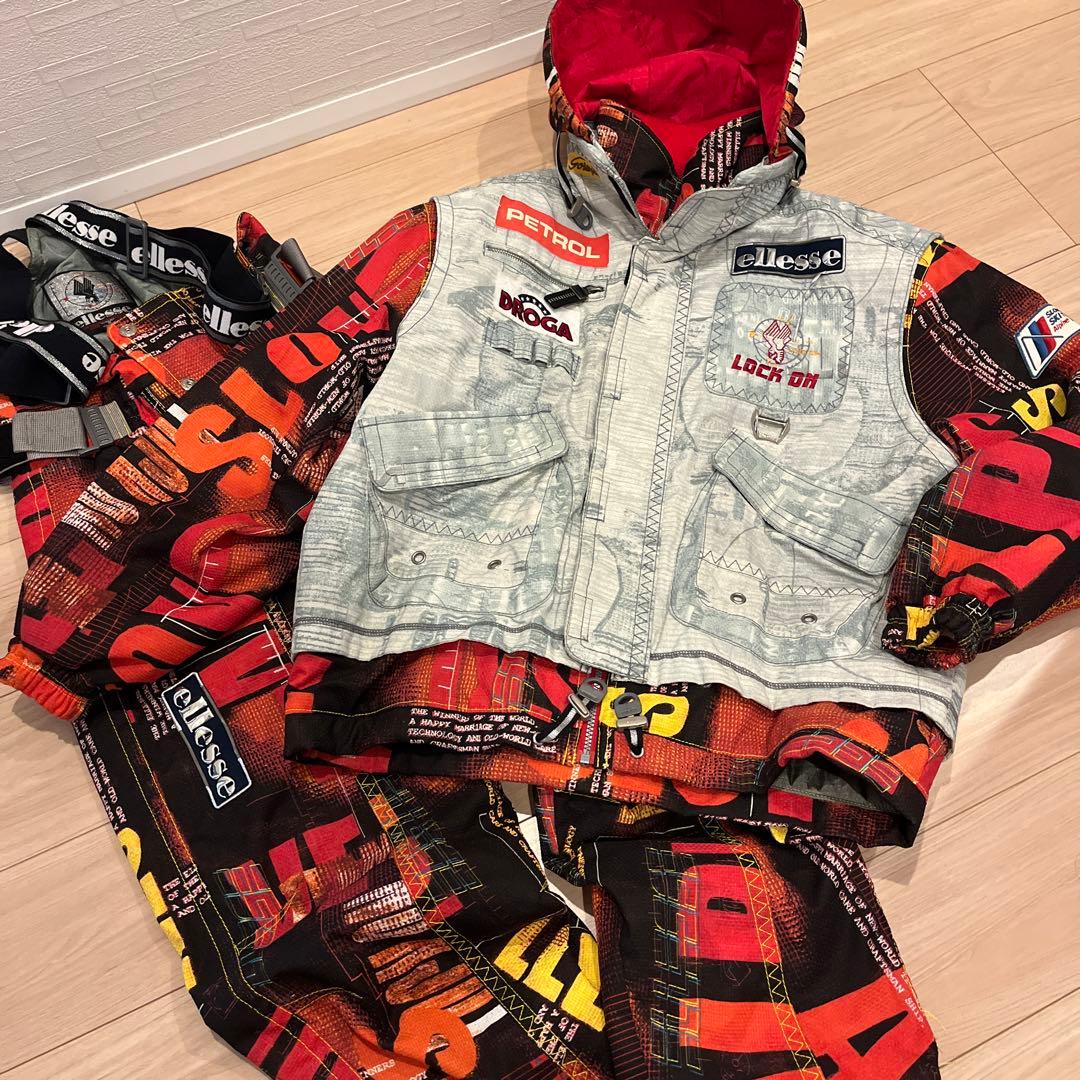 ellesse エレッセ　スロベニア　スキー　ボードウェア　セットアップメンズL