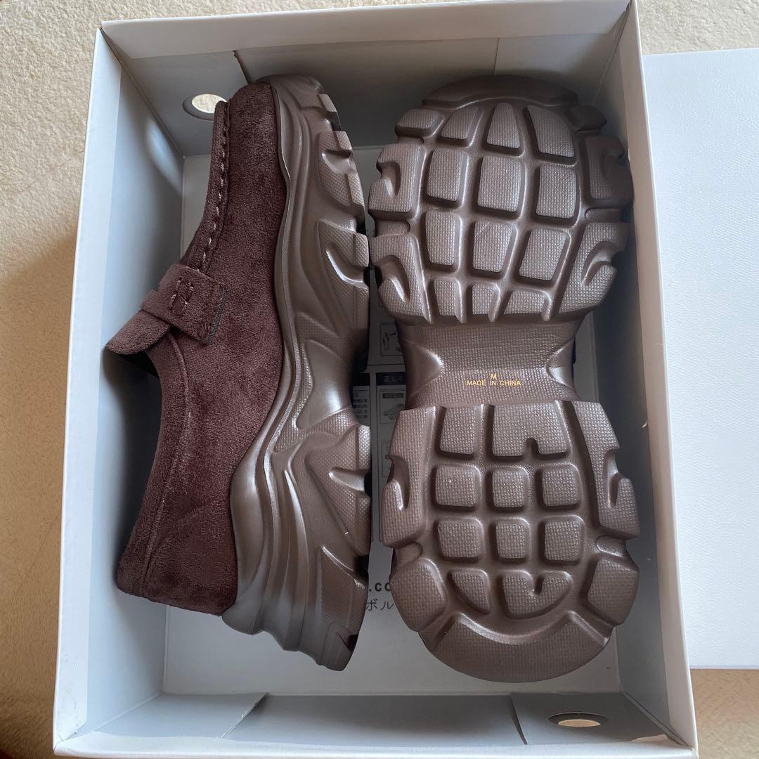 【新品未使用】EVOL スニーカーソールローファー M ブラウン