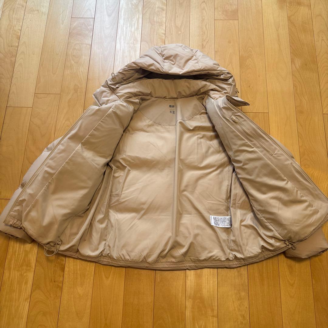 ☆リリー☆ユニクロ シームレスダウンパーカ ベージュ L