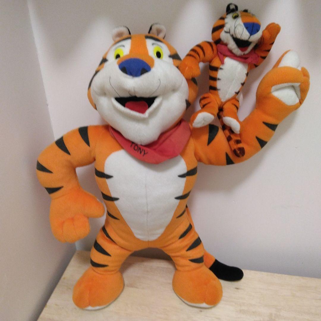 1500円値引希少品20年程前のケロッグトニーザラスタイガーぬいぐるみ親子限定品