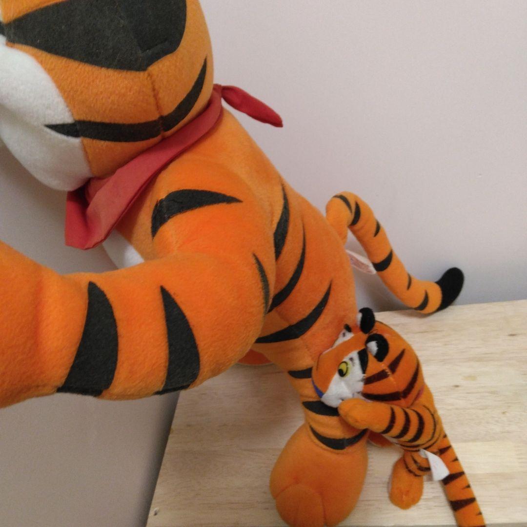 1500円値引希少品20年程前のケロッグトニーザラスタイガーぬいぐるみ親子限定品