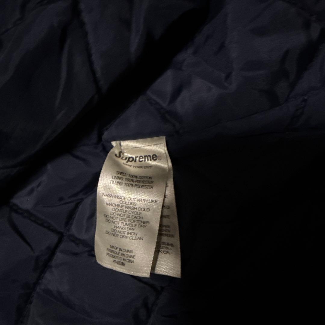 古着美品)XXL Supreme denim varsity jacket