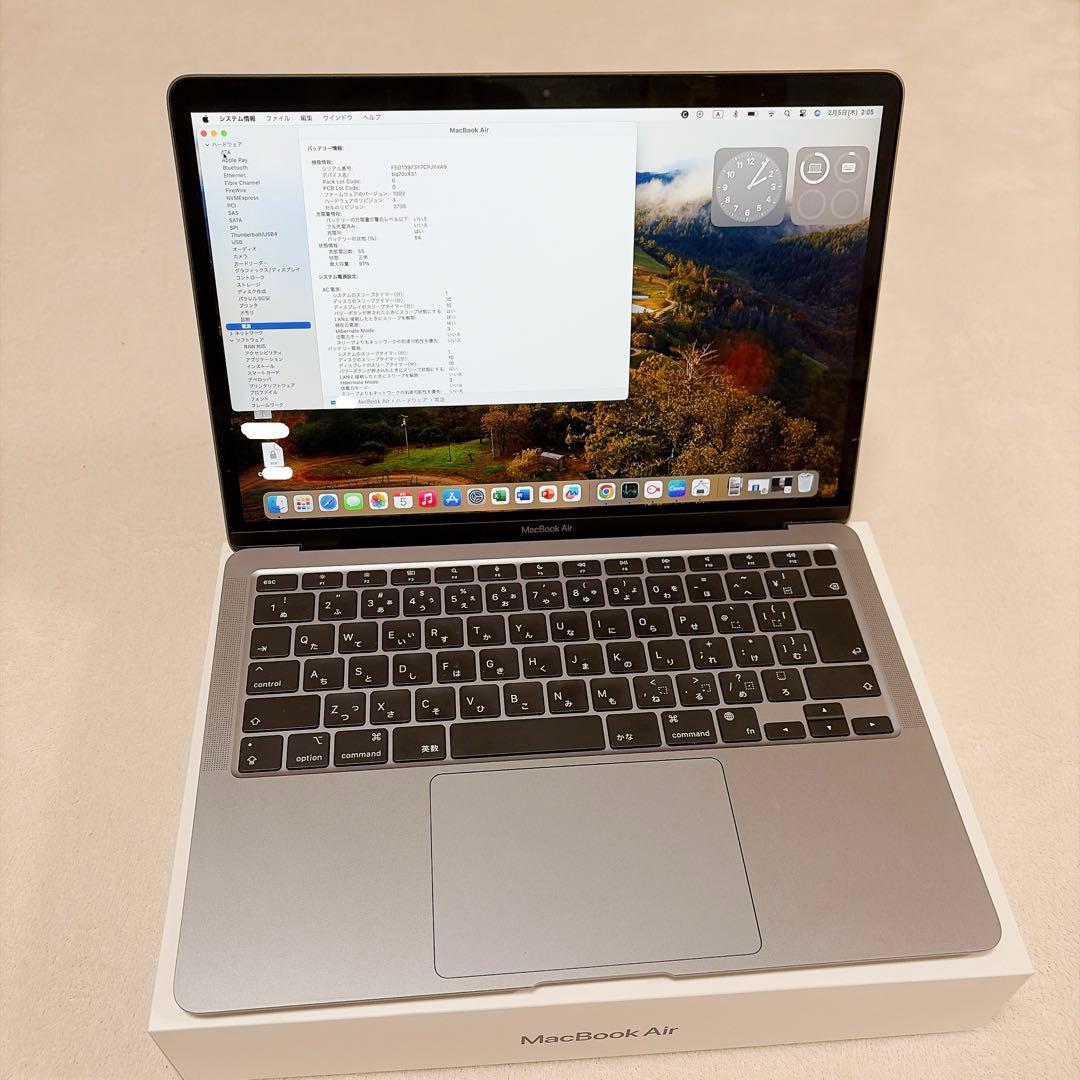 【美品・充放電55回 】Macbook Air M1 8GB/256GB