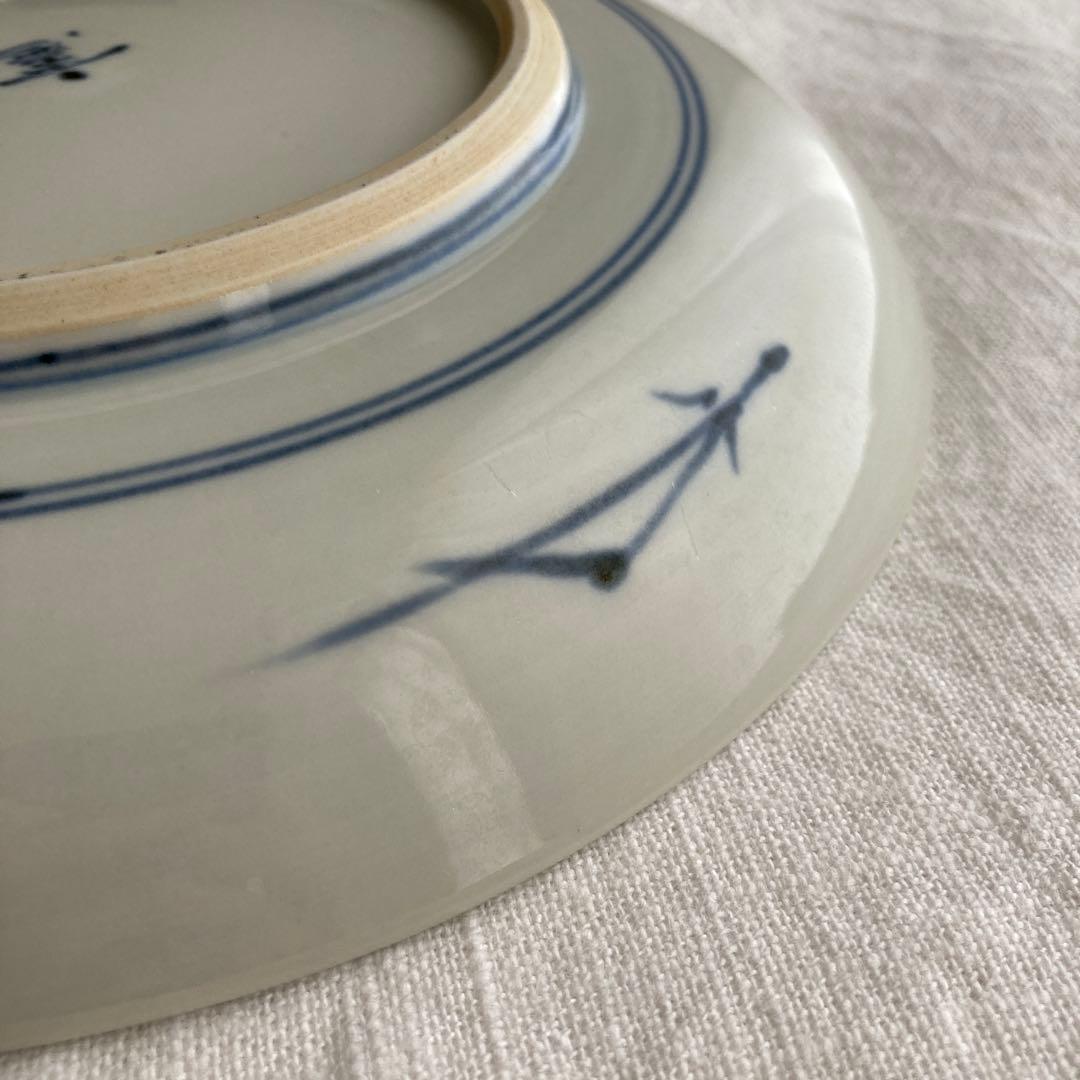 七寸皿（直径約22cm） 染付 瓢箪から駒　藤吉憲典