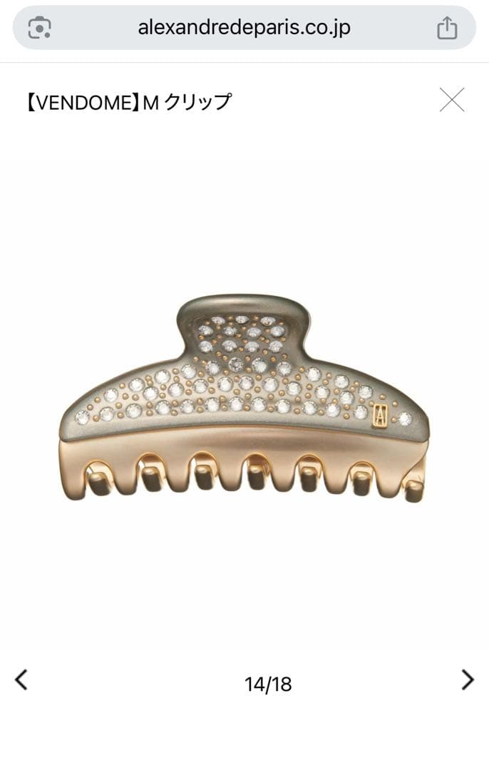 アレクサンドルドゥパリ　【VENDOME】M クリップ
