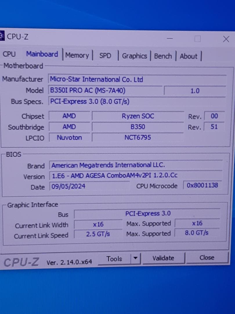 自作PC　Ryzen7 1700・8GB・256GB・GTX650Ti