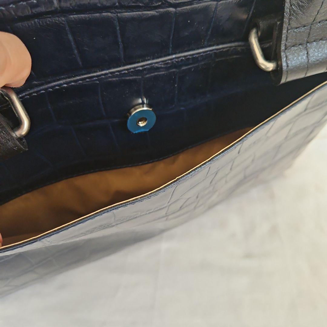 Samantha kingz 紺×黒クロコダイルトートバッグ