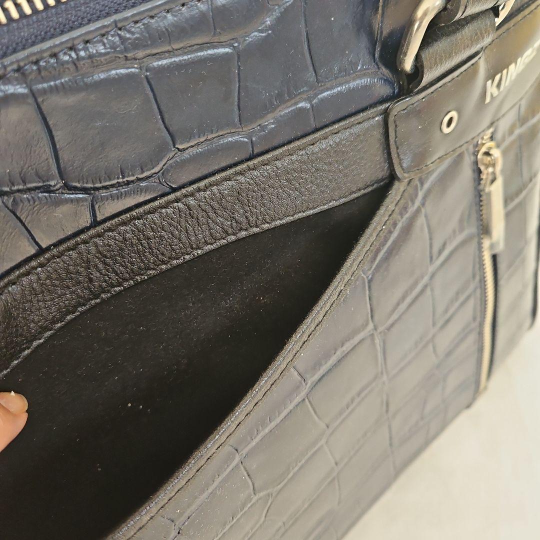 Samantha kingz 紺×黒クロコダイルトートバッグ