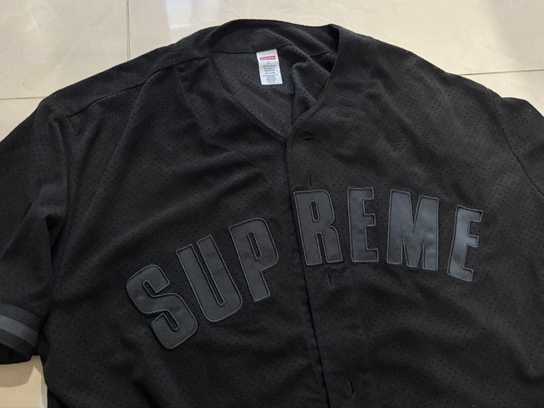 SUPREME　Ultrasuede Mesh Baseball Jersey