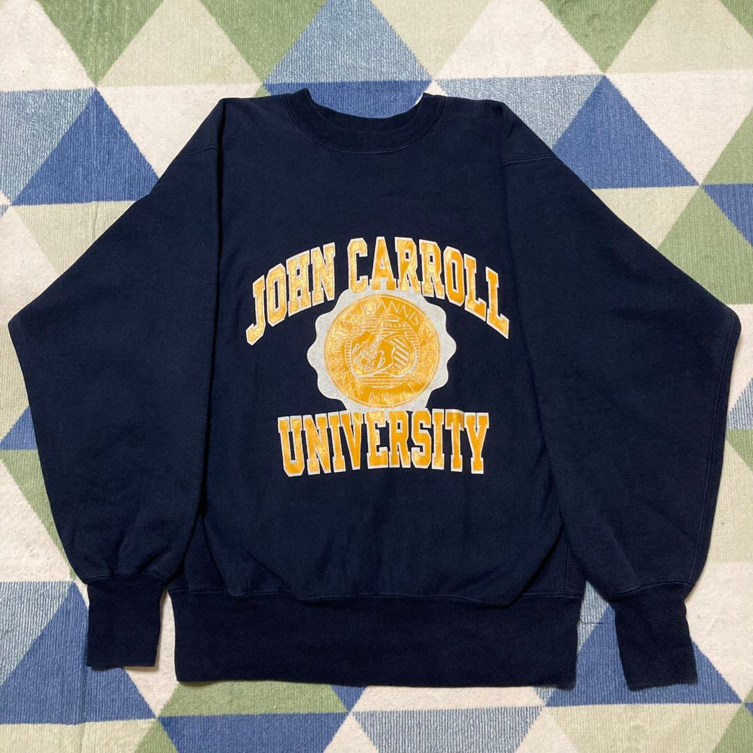 90s Champion濃紺 リバースウィーブ 刺繍タグ Lサイズ USA製