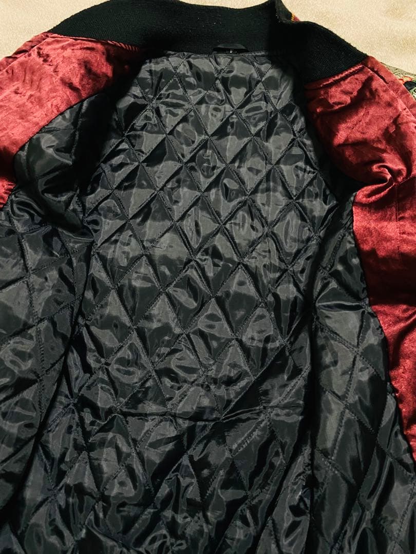 90s vintage handmade 龍 日本限定 スカジャン サテン