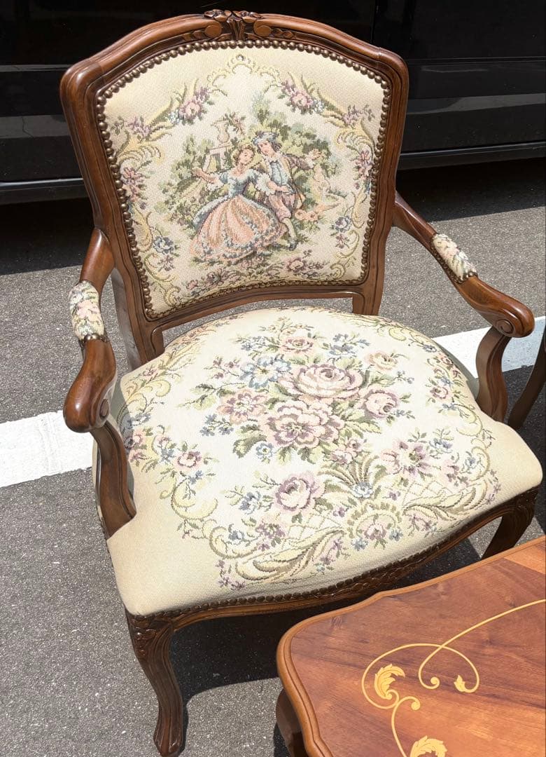 アンティーク調 クラシック アームチェア①