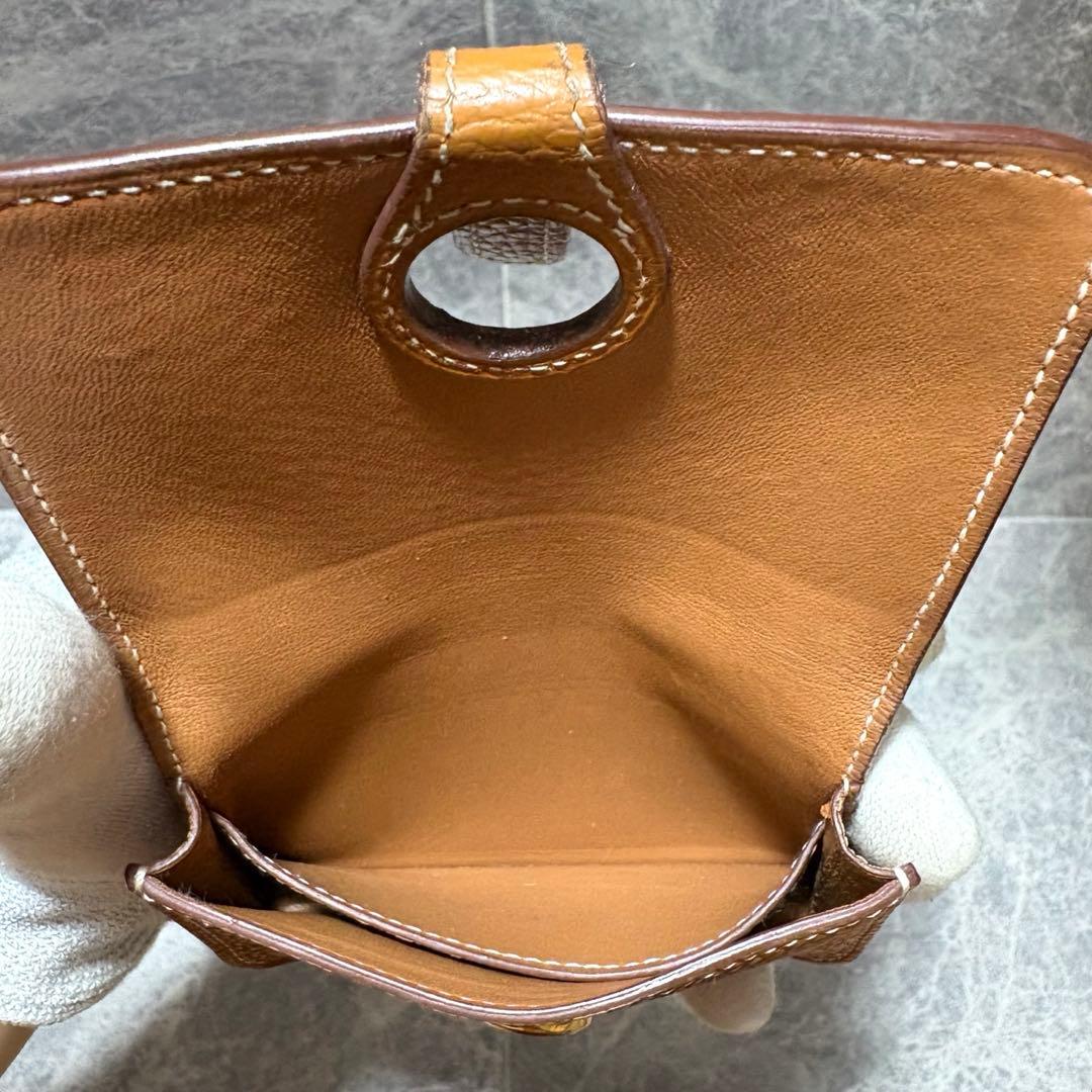 ⭐︎HERMES⭐︎ ドゴン　カードケース　ゴールド　ブラウン　名刺入れ　□L