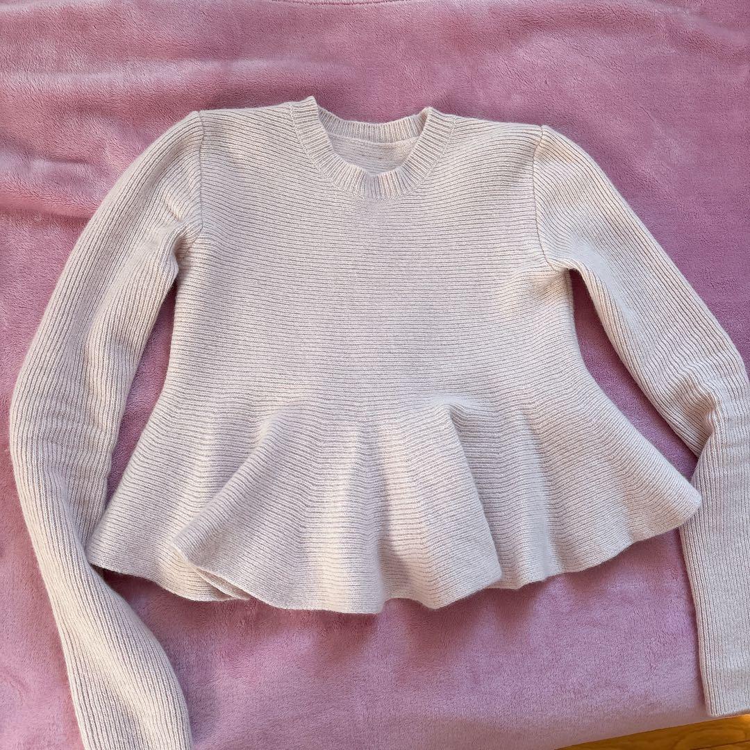 ánuans アニュアンス ペプラムショートニットトップス 1