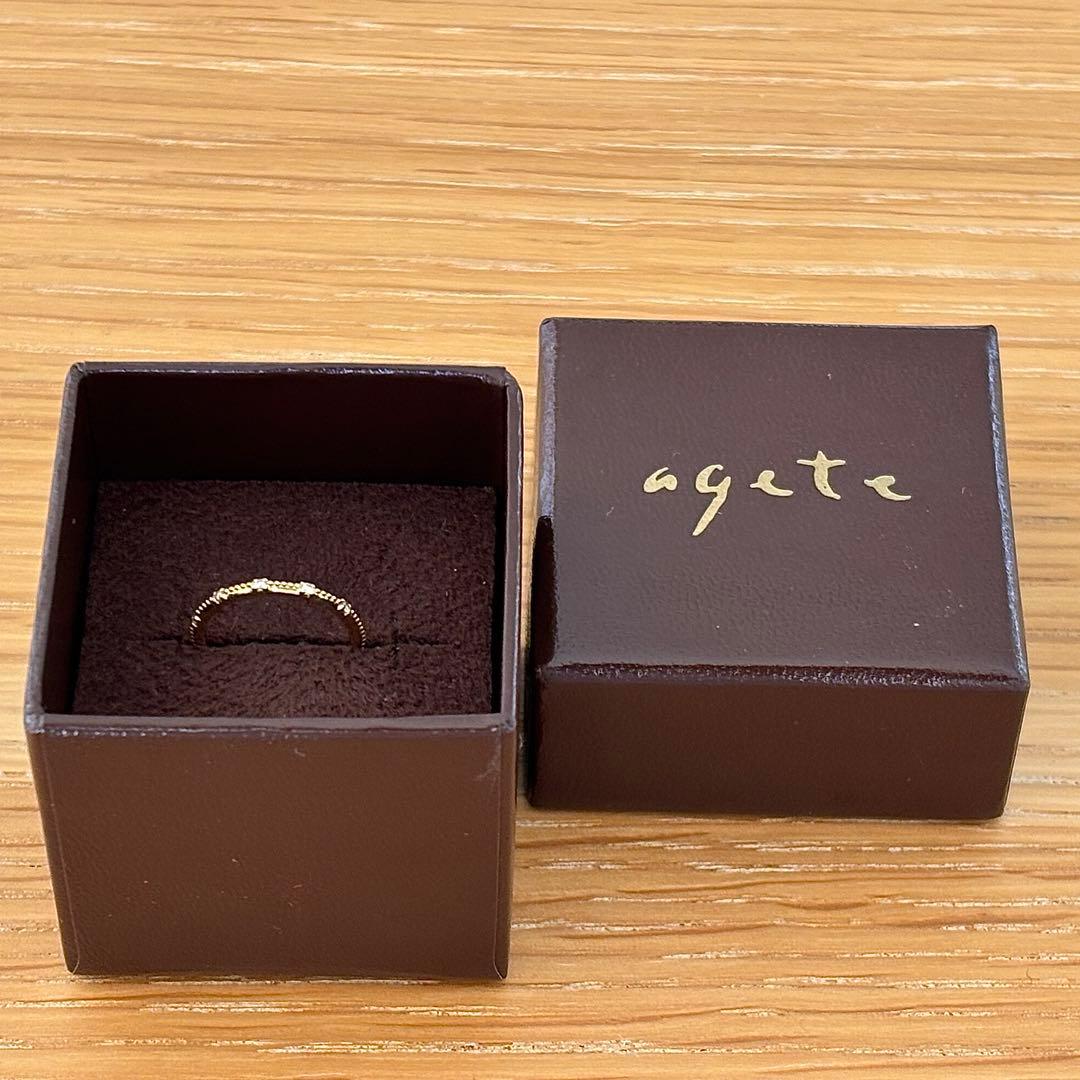 アガット⭐︎K18ダイヤモンドピンキーリング⭐︎現行品