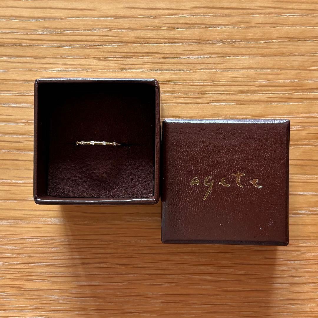 アガット⭐︎K18ダイヤモンドピンキーリング⭐︎現行品