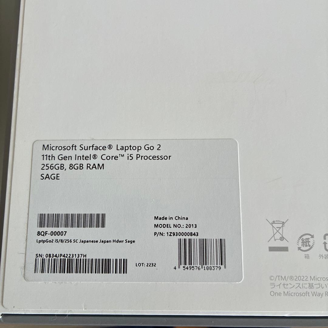 T*A様 Microsoft surface laptop go 2 Core