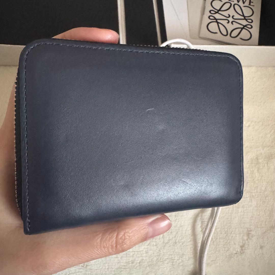 ロエベ　財布　ケース　小銭入れ　ネイビー