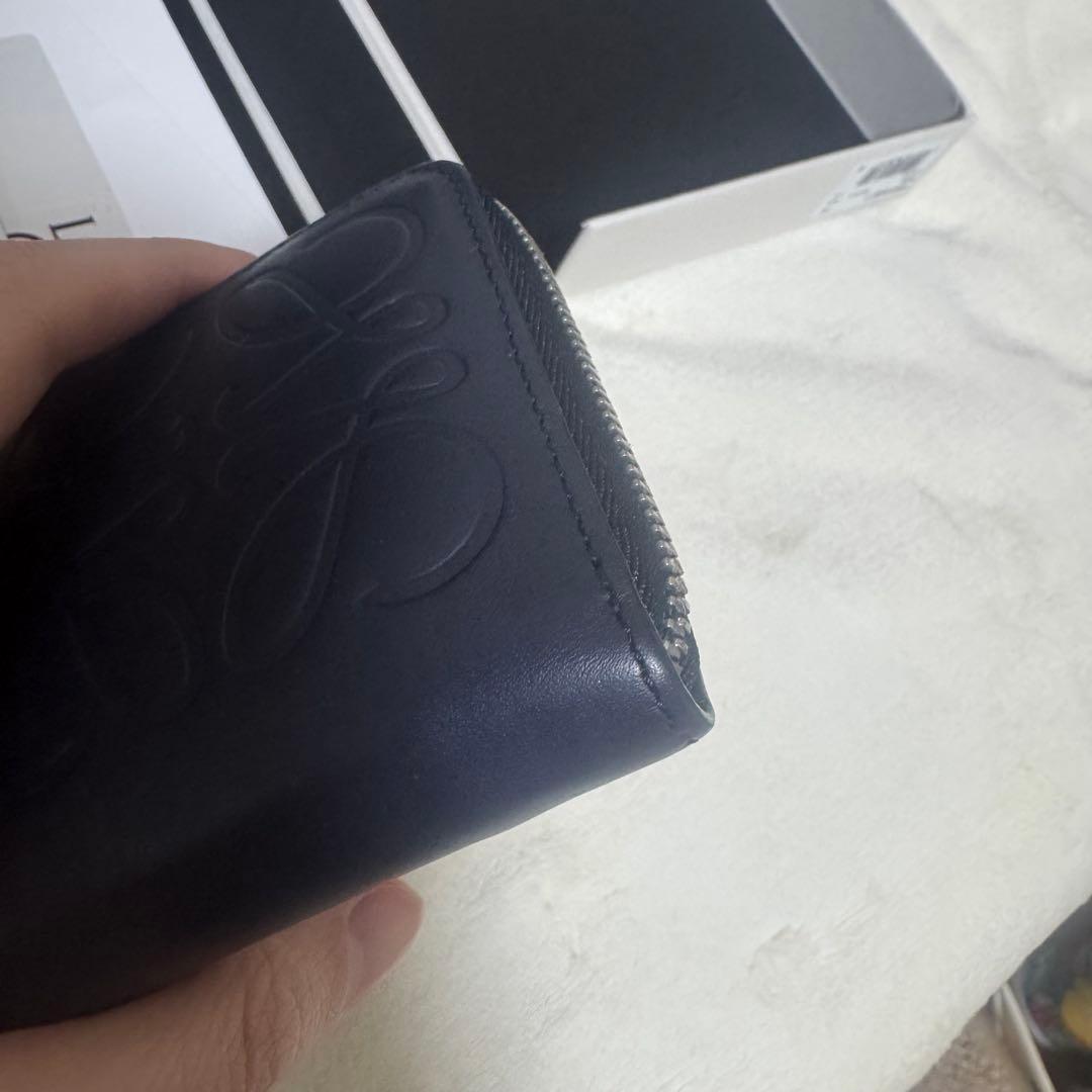 ロエベ　財布　ケース　小銭入れ　ネイビー