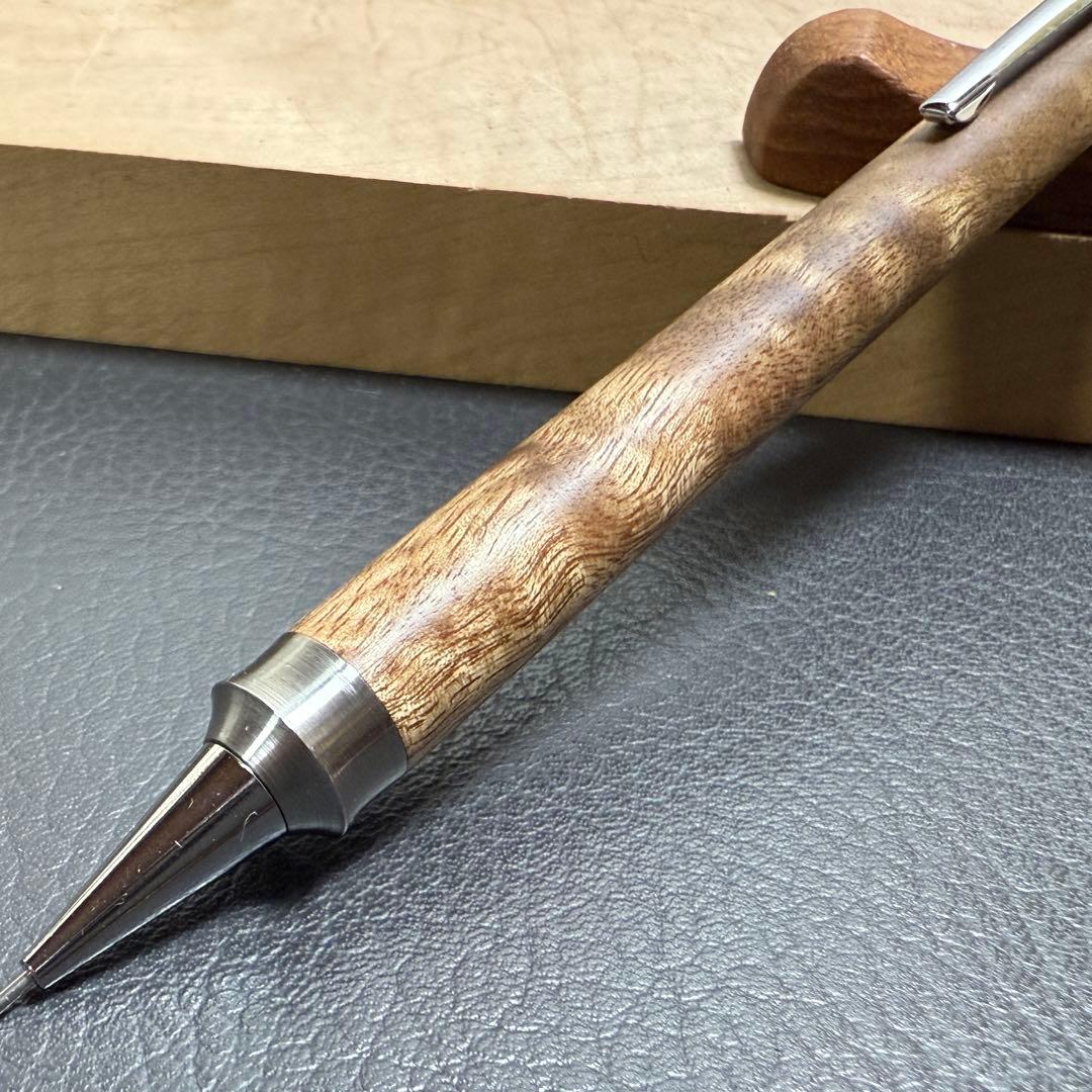 199マーブルウッド　木製シャーペン　強低重心ダブルR ステンレス