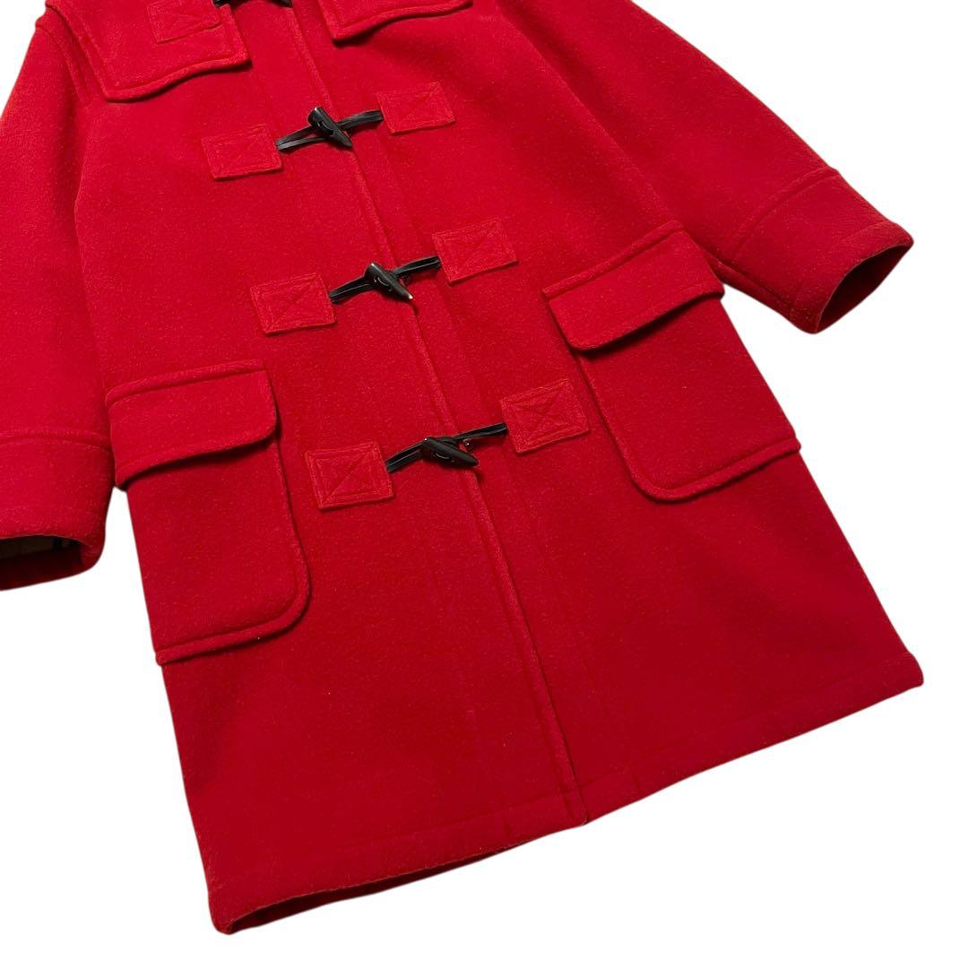 美品✨　バーバリー ブルーレーベル ノバチェック ダッフルコート 赤