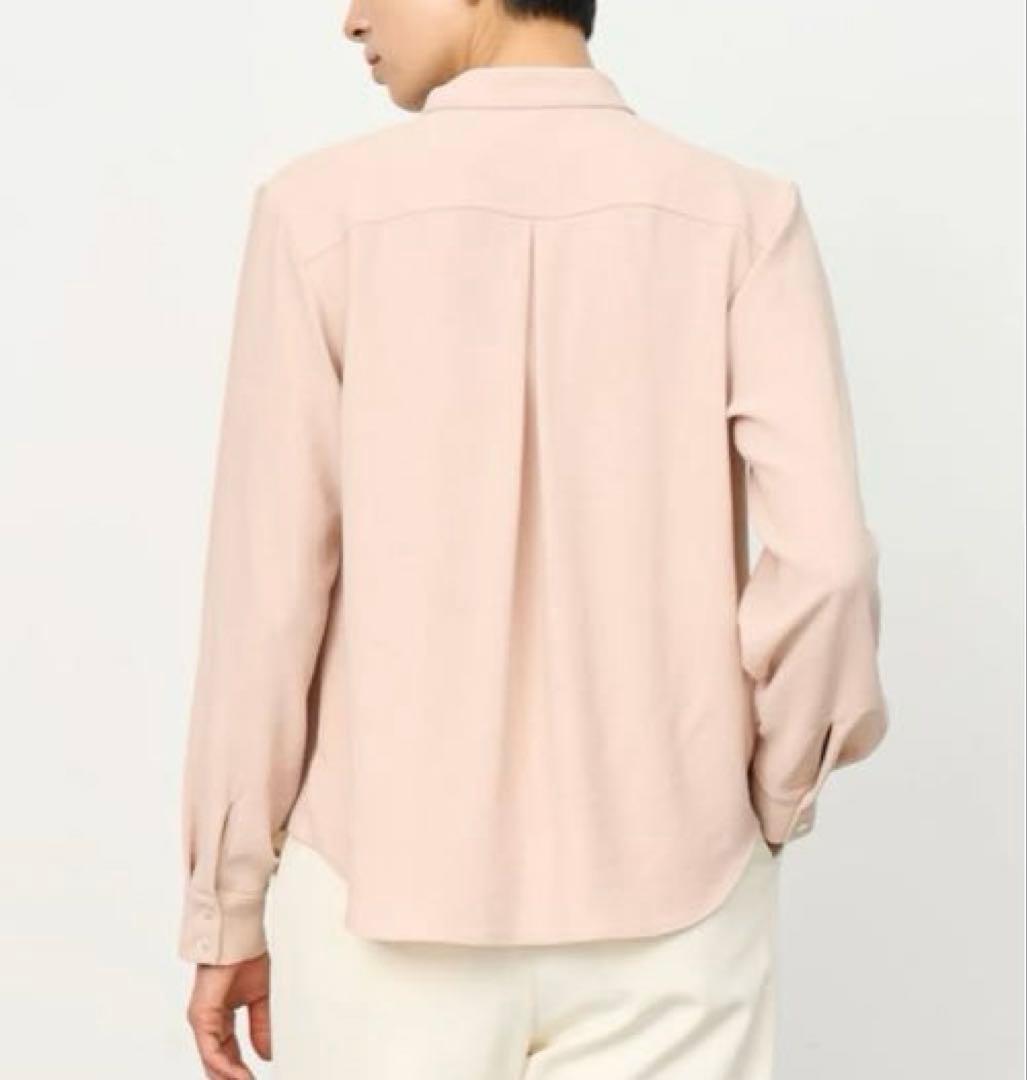 美品　ソージュ ジョーゼットリボンブラウス ボウタイ とろみ ピンク