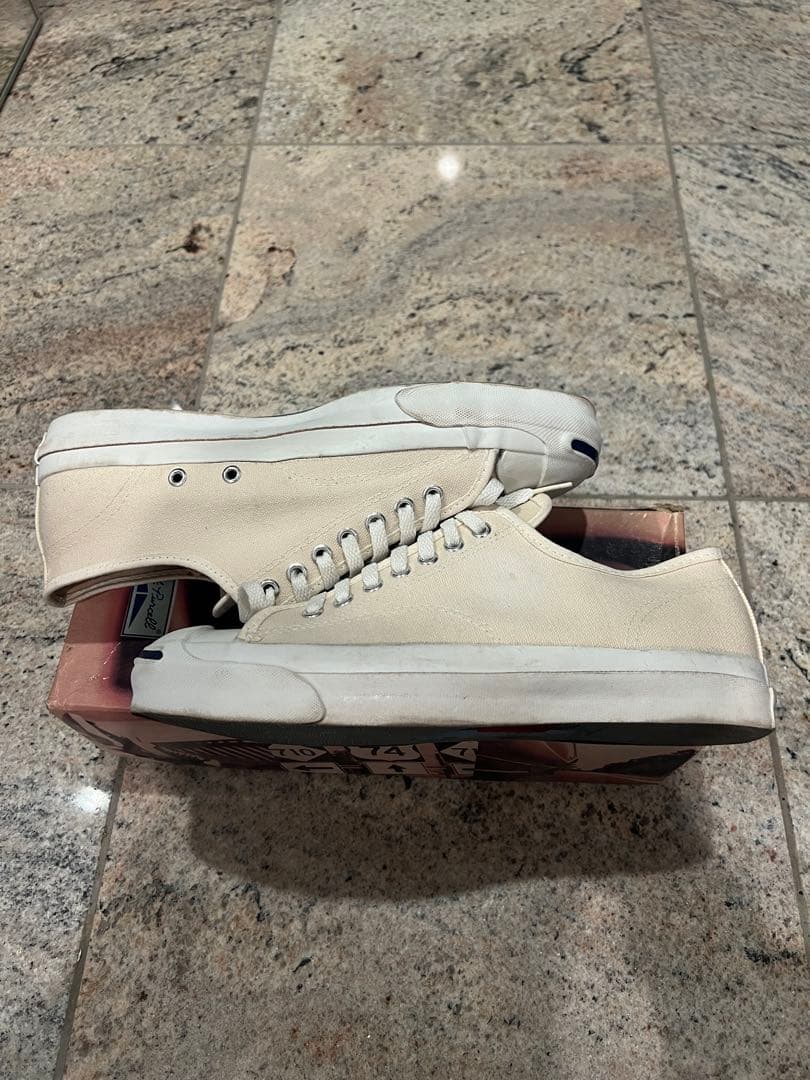 希少90s CONVERSE ジャックパーセル キャンバス ホワイト USA製