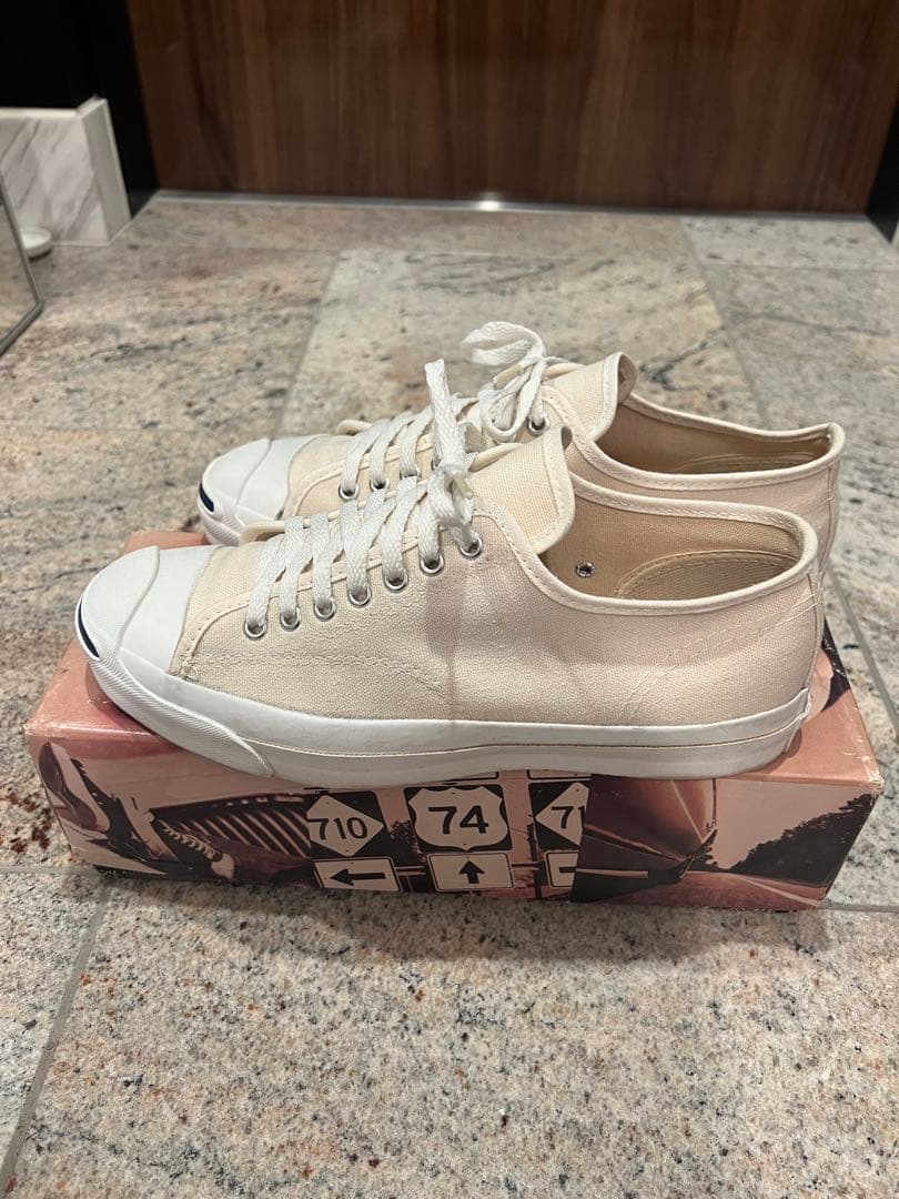 希少90s CONVERSE ジャックパーセル キャンバス ホワイト USA製