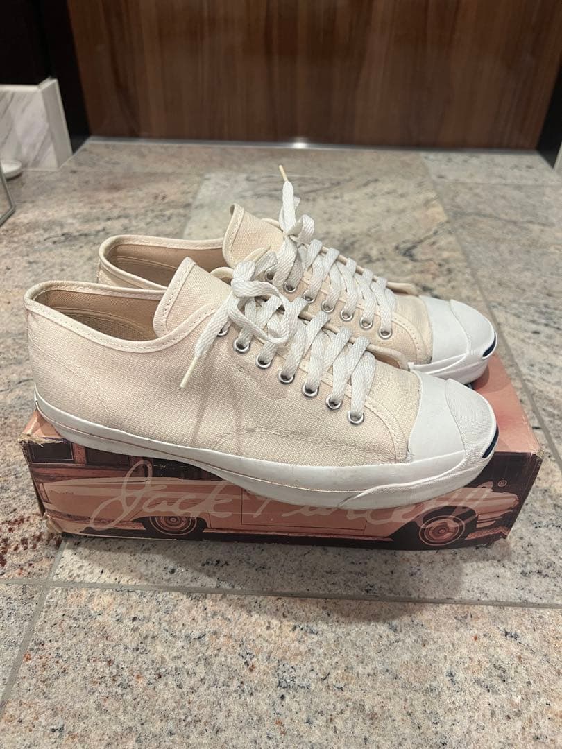 希少90s CONVERSE ジャックパーセル キャンバス ホワイト USA製