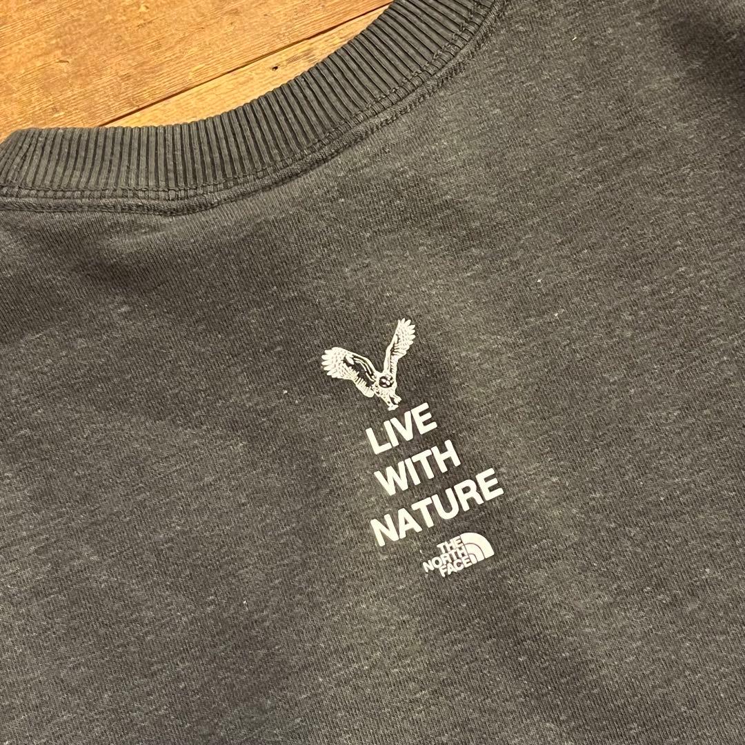 ★新品未使用 ノースフェイス スウェットLサイズ チャコール フクロウ