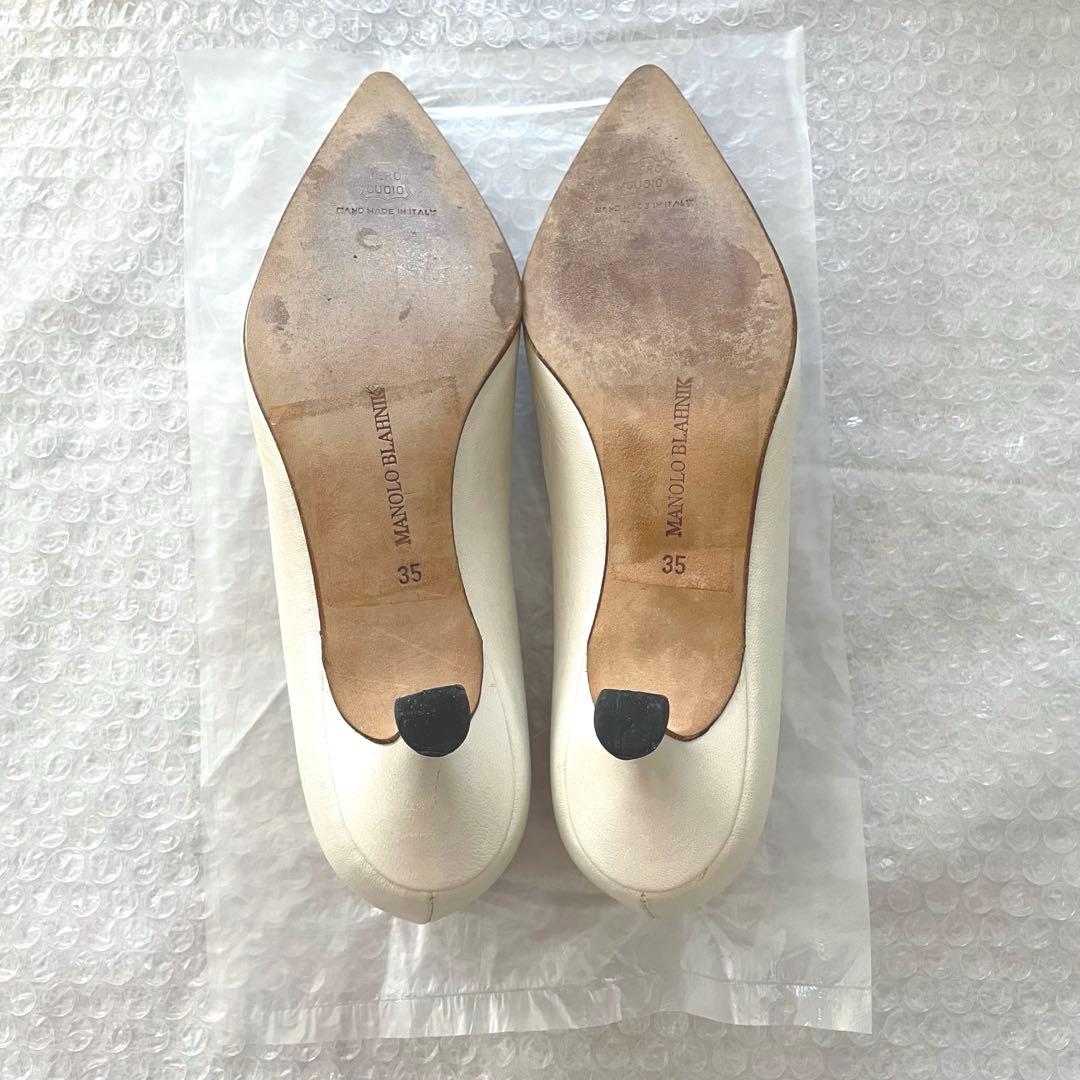 Manolo Blahnik　パンプス　ヒール　パールホワイト　35